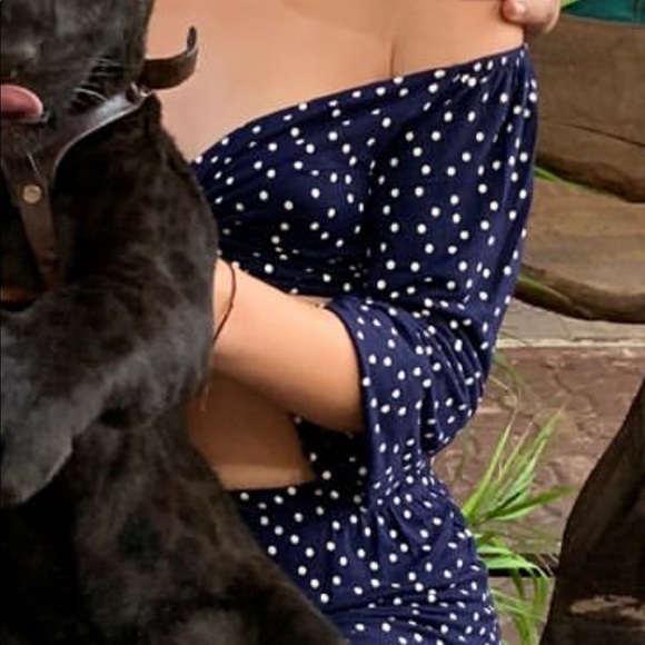 $Boohoo Polka Dot Tie Front Shorts Co-ord - Picture 4 of 4